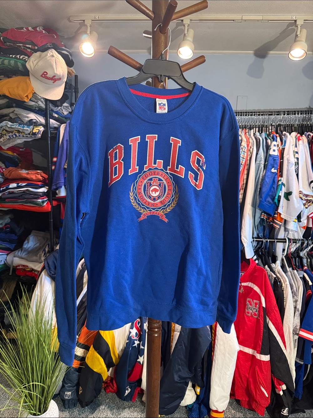 NFL Buffalo Bills Royal Blue Crewneck Sweatshirt with Red & White Logo